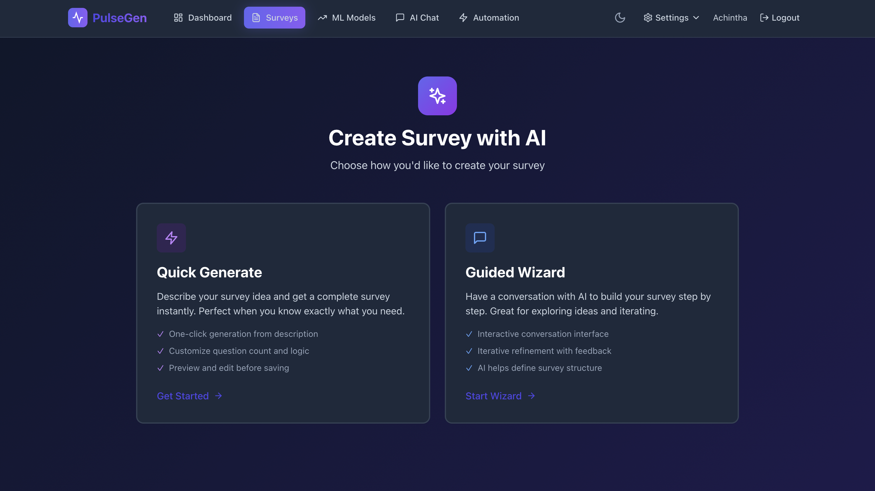 PulseGen - Create Survey with AI
